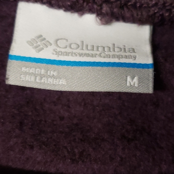 Columbia thick heathered purple fleece pullover M - Picture 5 of 7